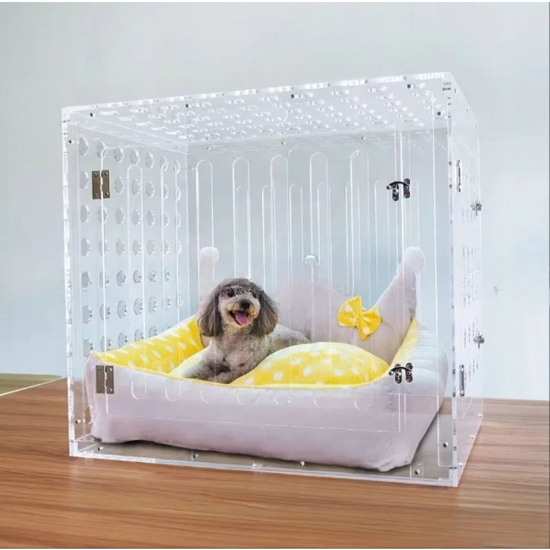 Transparent indoor hygiene Non-slip dog cage Fashion multi-functional dog house Pet cat kennel Kennel