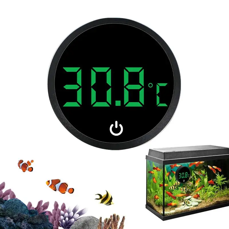 1pcs Aquarium Thermometer Electronic LCD Digital Fish Tank Temperature Measurement Fish Tank Temp Meter Aquarium Accessories