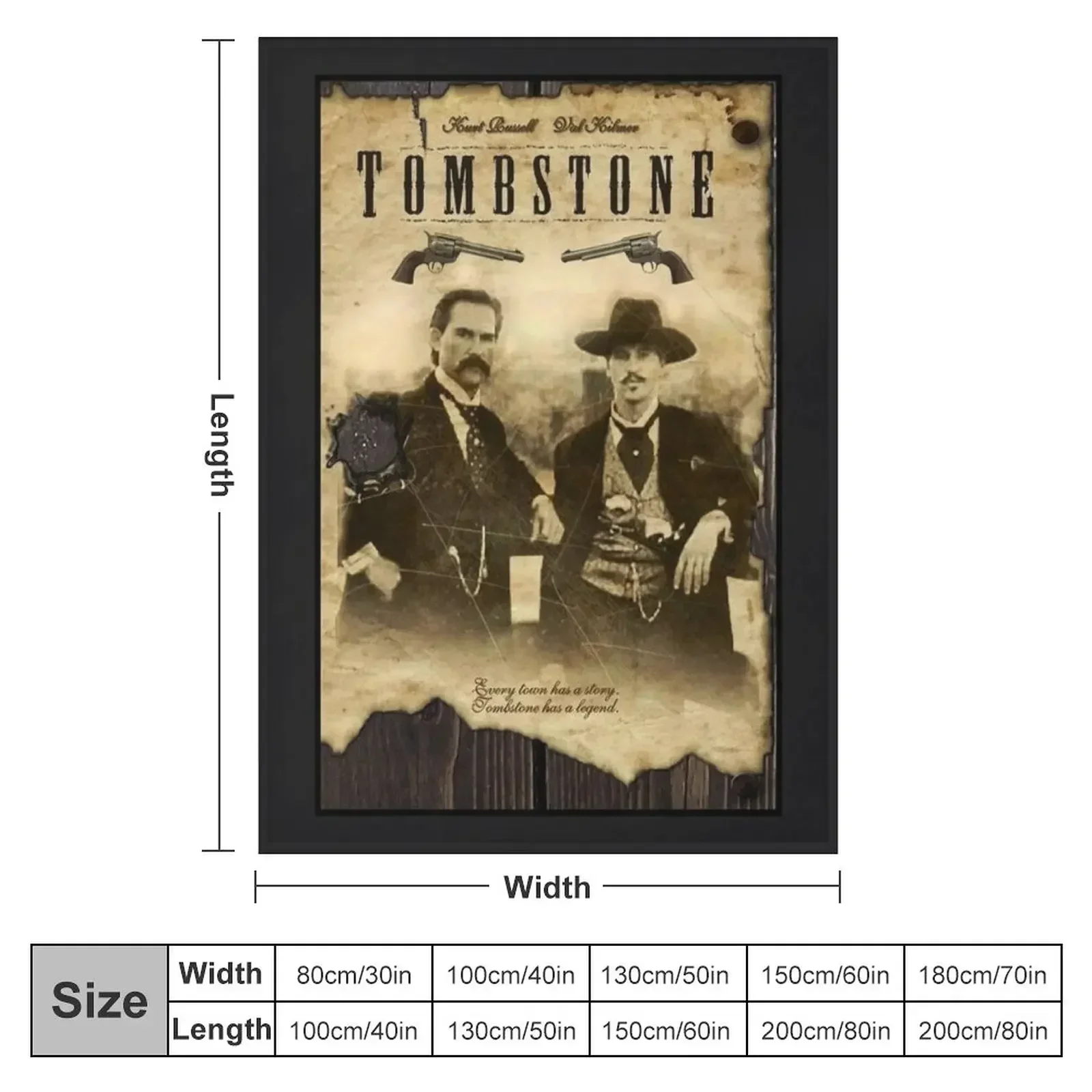 Tombstone Movie Poster Throw Blanket Flannels Blankets Sofas Of Decoration Extra Large Throw bed plaid Quilt Sofa Throw Blankets