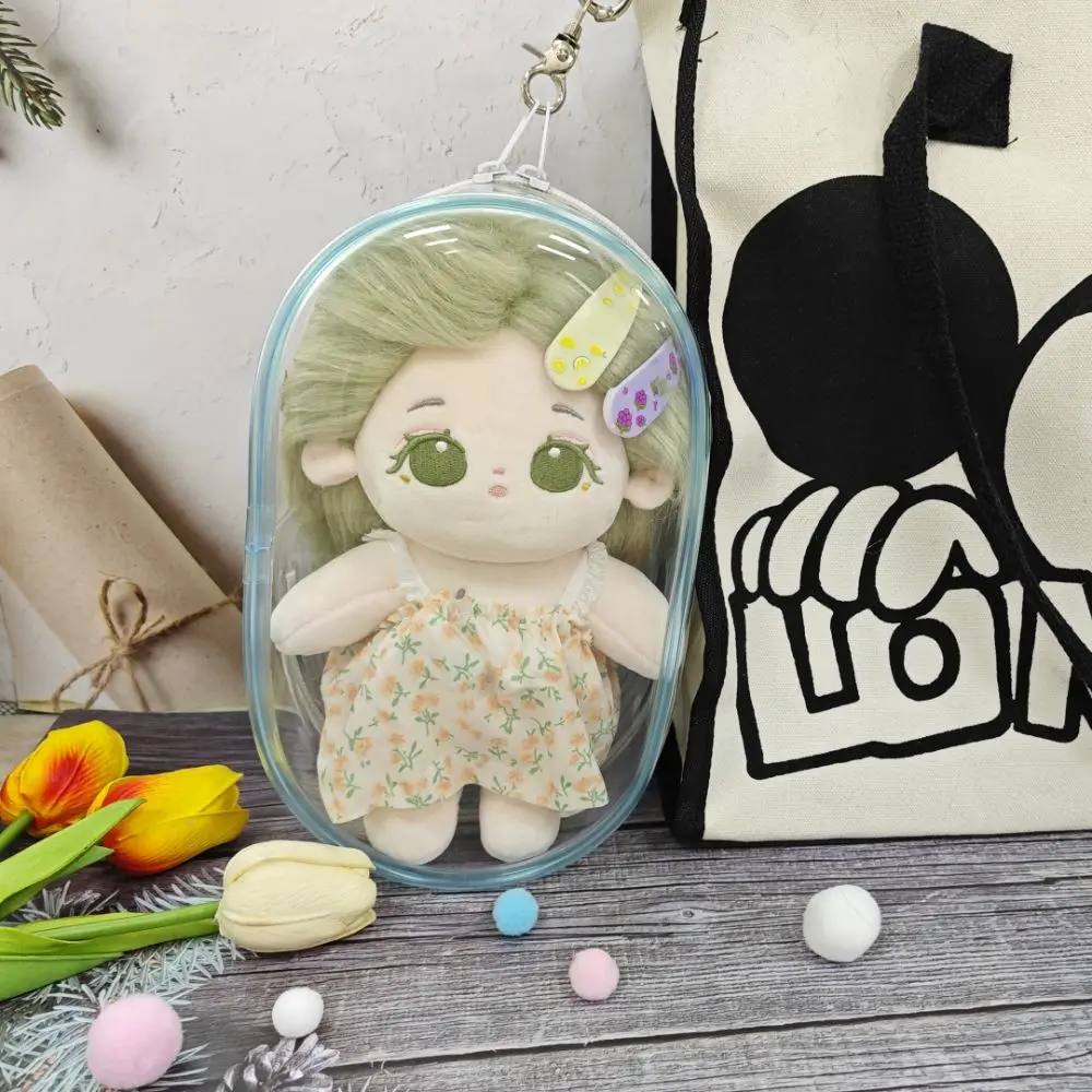Transparent 20cm Cotton Display Box Dustproof Multifunction 20cm Takeaway Bag Clear PVC Cotton Transparent Bag