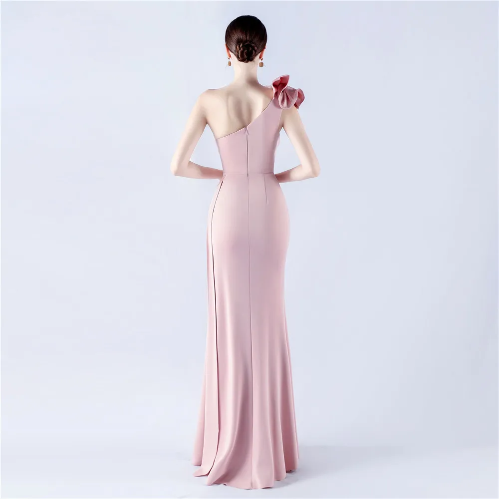 DEERVEADO Mermaid One Shoulder Evening Dress Elegant Party Dresses Woman Formal Dress for Special Occasions Prom Dresses Long