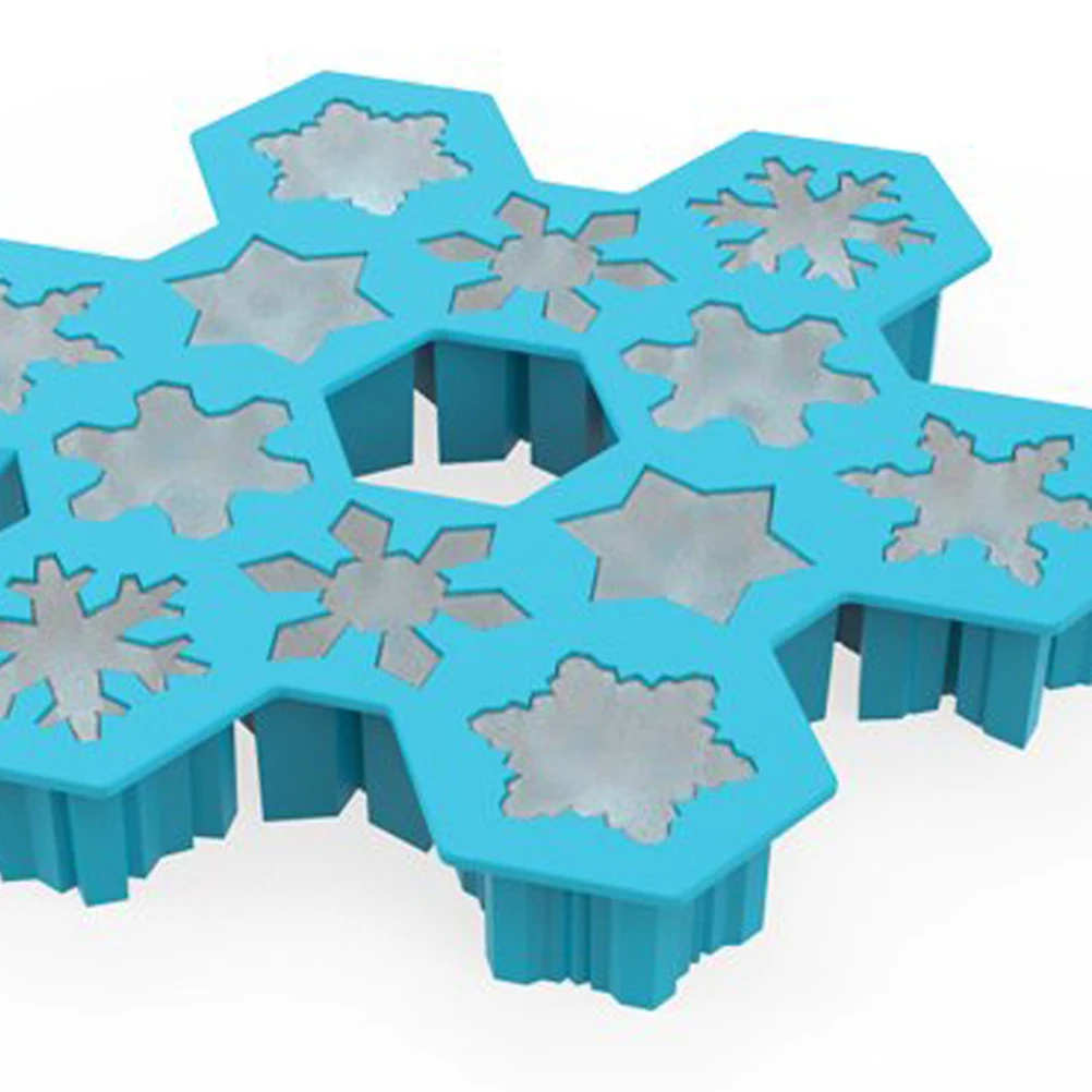 

2 PCS Chocolate Mold Ice Molds Candy Cube Trays Biscuit Soap Silicone Snowflake
