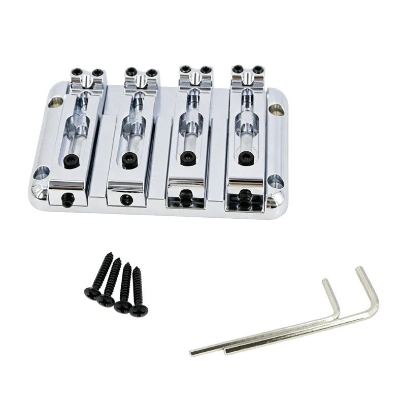 

High Performances 4 String Bass Bridge Zinc Alloy Construction Bass Fixed Bridge For Superior Sound Quality Enduring