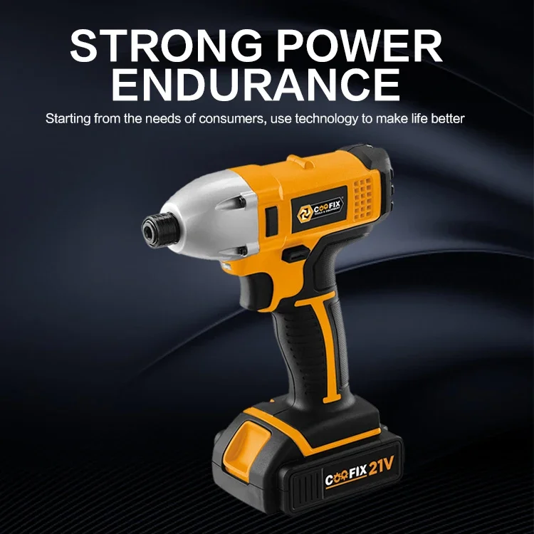 COOFIX Power Screwdriver Drills Machine Drilling Tools 21V Lithium Battery Cordless Drill