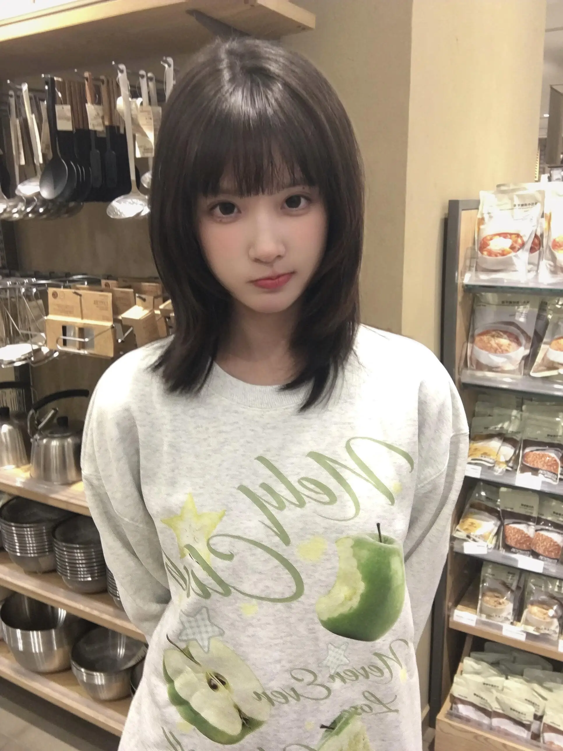 Casual Sweet round Ne Sweatirt Women's Sle Versatile  Print Autumn Winter New Arrival Comfortable Cotton Crew Ne