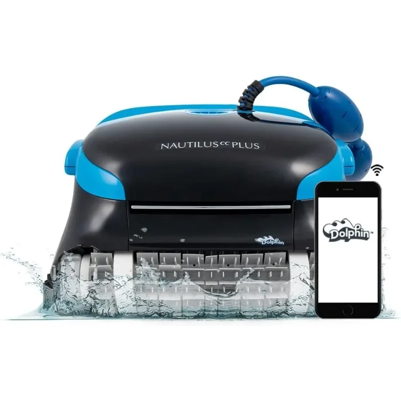 Dolphin Automatic Robotic Pool Vacuum Cleaner, Wall Climbing Scrubber Brush, Smart Navigation