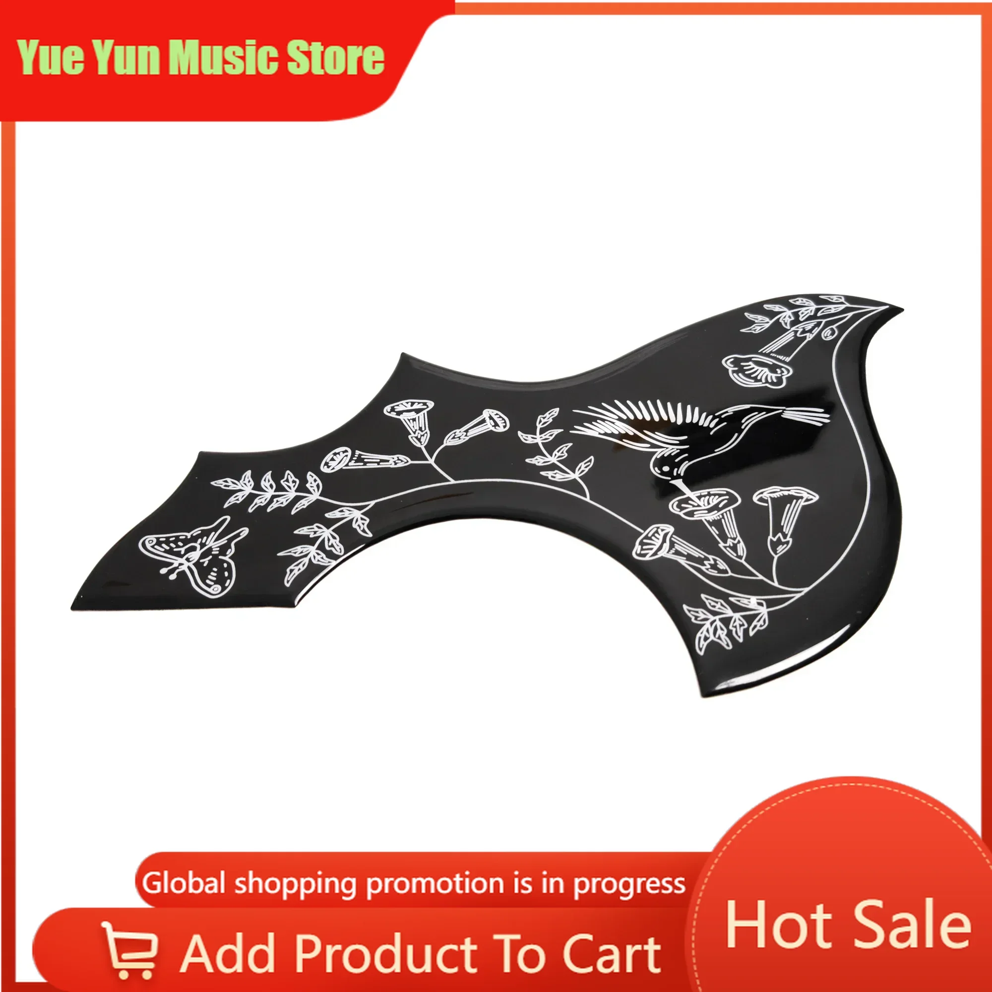 

Discount Hot Sale-Acoustic Guitar Pickguard Hummingbird Self Adhensive Thickness 2 MM for 40-43 Inch Acoustic Guitar Scratch