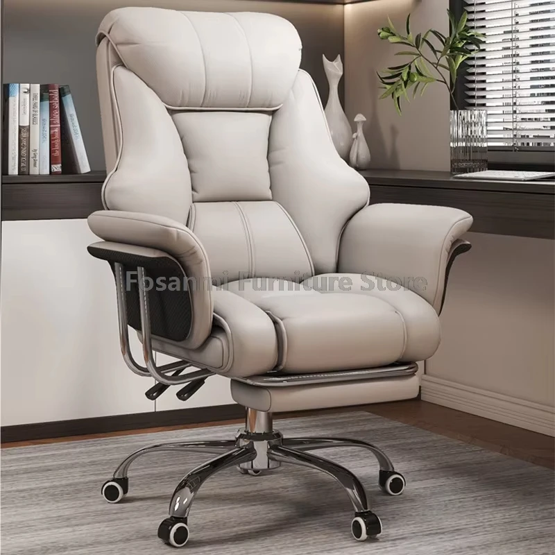 كرسي مكتب جلدي يدعم قوي مع مساند للذراعين واسعة، كرسي مكتب ألعاب منزلي، كراسي كمبيوتر ألعاب قابلة للتعديل #1