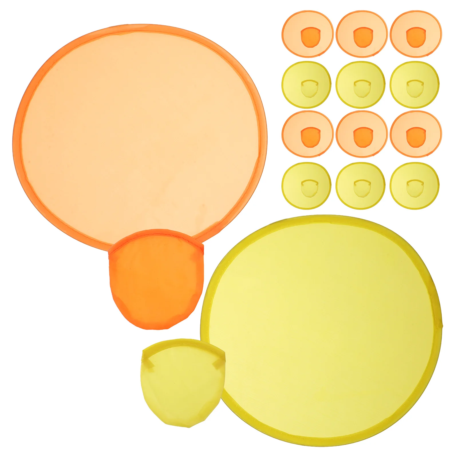 

16 Pcs Foldable Flying Discs Round Fans Lightweight Durable Ideal for Camping Picnic Beach Fun Activities Kids Folding Flying