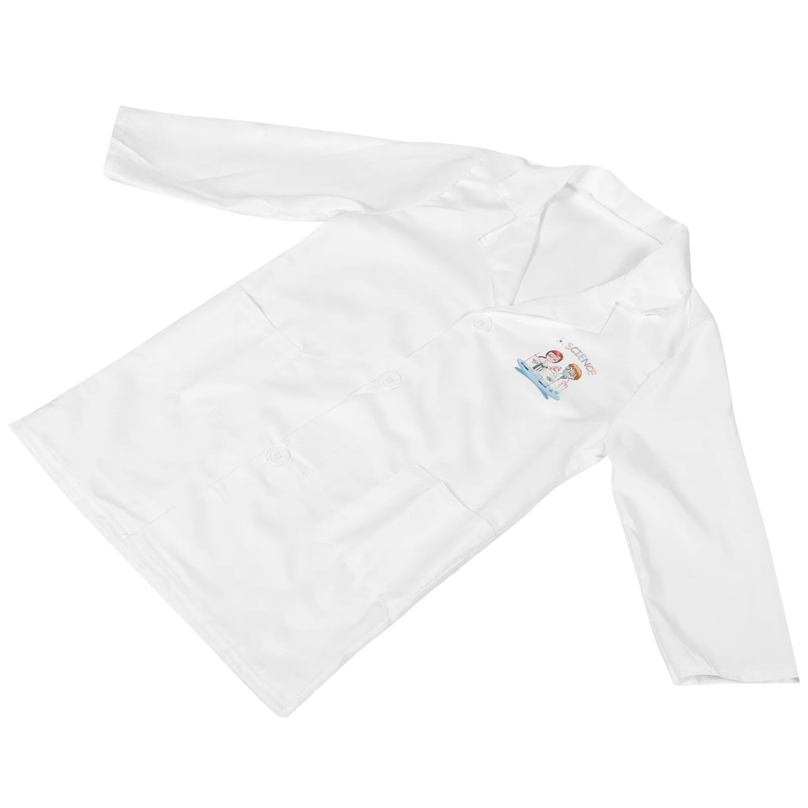 Ragazza Halloween Decorativa Camice da laboratorio per bambini Costume in poliestere bianco Lavabile Scienziato Vestiti Ragazzi Trench per bambini