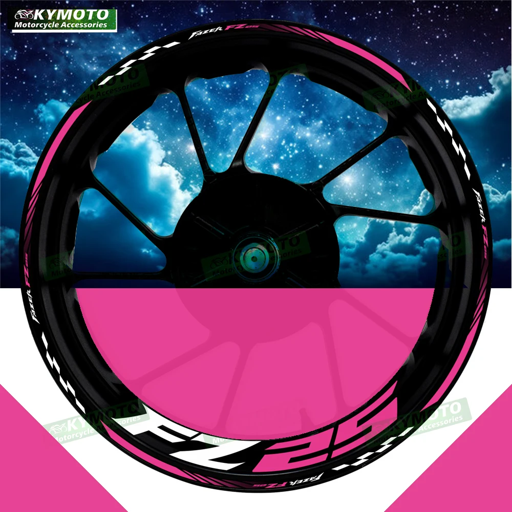 

For FAZER FZ25 FZ 25 motorcycle accessories 17 inch front and rear wheel stickers fairing wheel stripes reflective decals