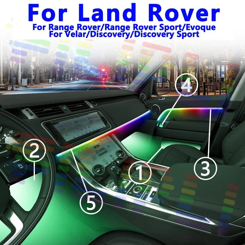 

For Land Rover 64s RGB LED Interior Ambient Light Personalize Your Car's Interior Lighting like Never Before RGB APP