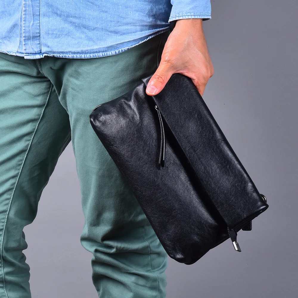 Elegante bolso de hombro de cuero para hombres: perfecto para la oficina y el desplazamiento