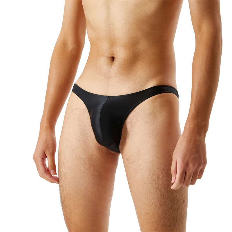 Slip sexy brillant à l\'huile pour hommes, sous-vêtements masculins, mini culotte, string Jockstrap, taille basse, bikini, lingerie 7.0