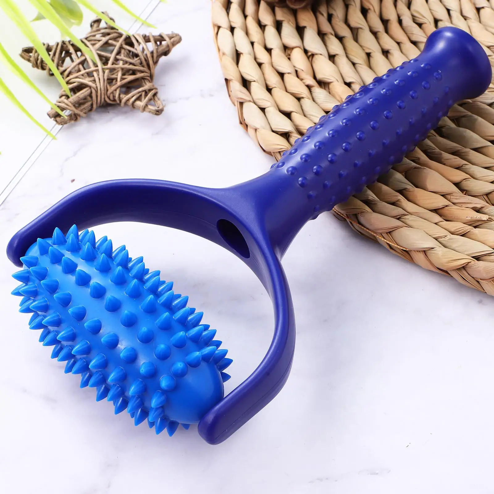 Easy Grip Acupressure Massager Roller Handheld Back Massage Roller Body Muscle Relaxing Manual Massage Stick Roller Random Color - Image 3
