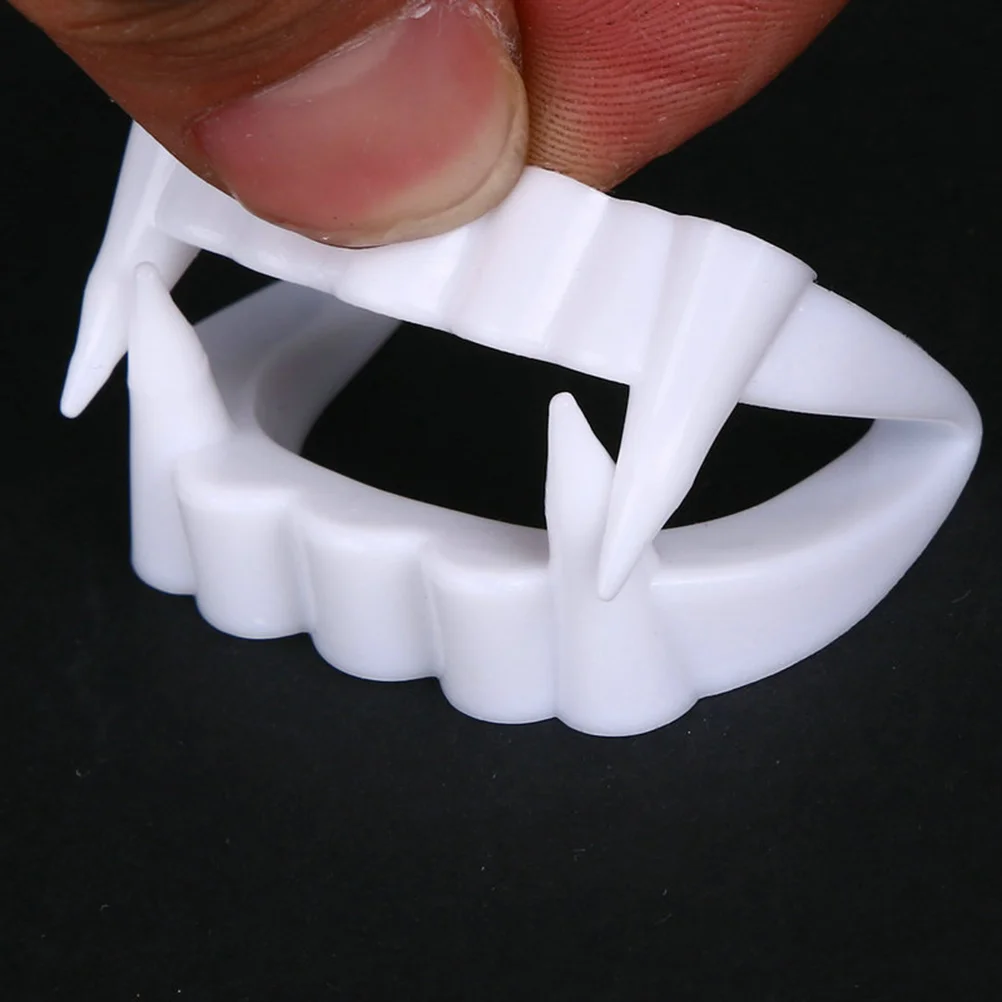 24pcs Plastic Fangs Teeth Costume Accessory Halloween Party Favors for Cosplay (White) halloween fangs