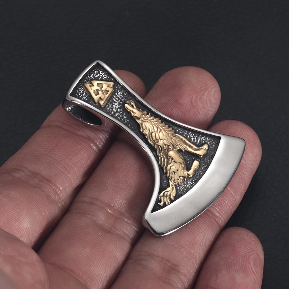 316L Stainless Steel Norse Viking Pendant Rune Hammer Axe Arrow for Men Necklace DIY Accessories Finding Jewelry Making Charm - view 4
