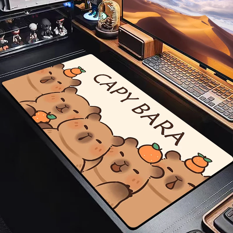 

Gaming Keyboard Mouse Pad Mouse Mats Capybara Xxl Extended Mousepad Natural Rubber PC Computer Gamer Tablet Mice Laptop Desk Mat