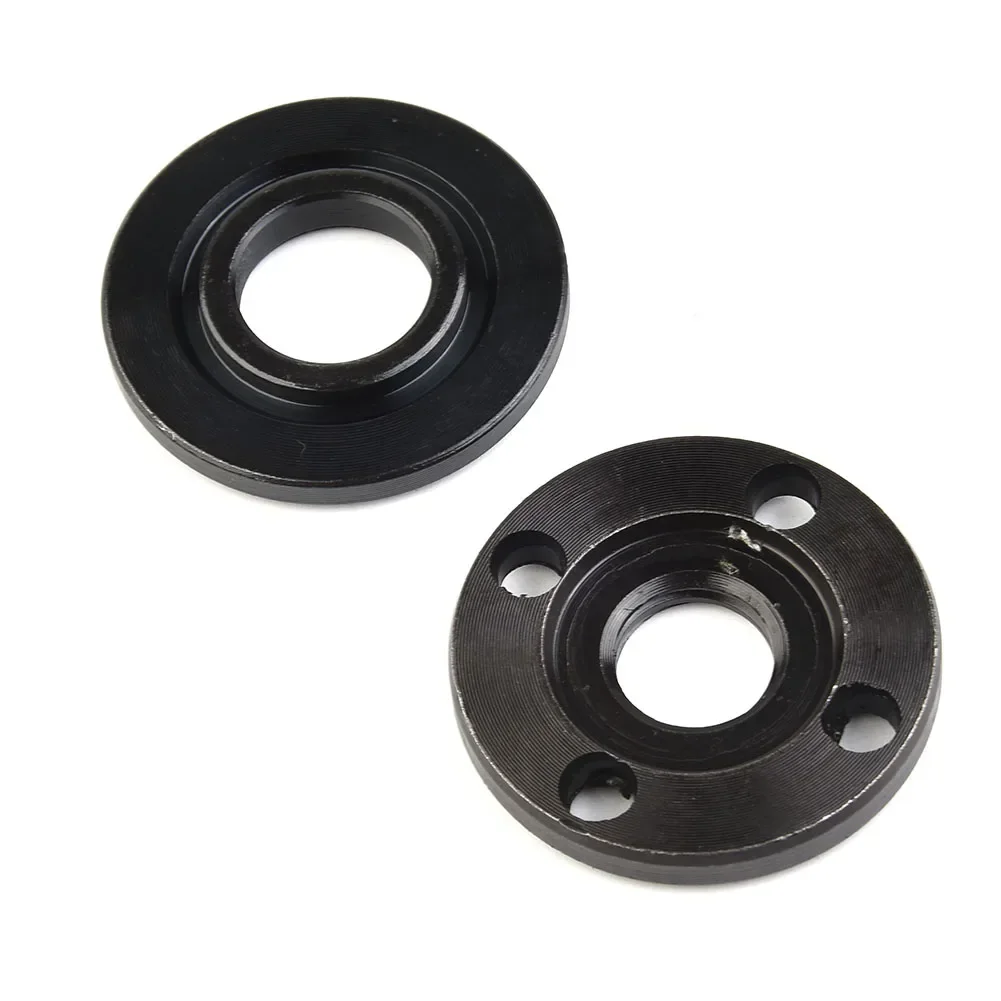 2pc Thread Replacement Angle Grinder Inner Outer Flange Nut Set Tools 40mm Metal Pressure Plate Part For 14mm Spindle Thread