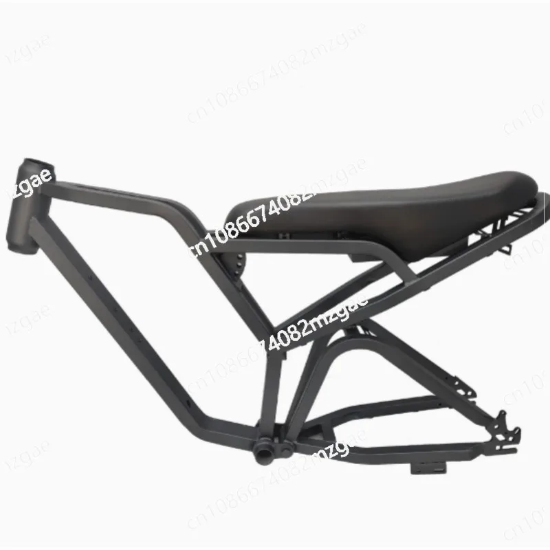 

High carbon steel retro electric bicycle frame, 20-inch snowmobile electric frame off-road vehicle frame