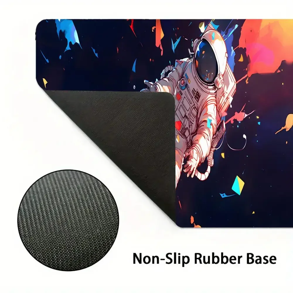 Alfombrilla de ratón de astronauta de dibujos animados, teclado grande para Gamer, alfombrillas antideslizantes con borde cosido, cojín para ordenador portátil, alfombrilla para tableta, Mini tapete para juegos de PC