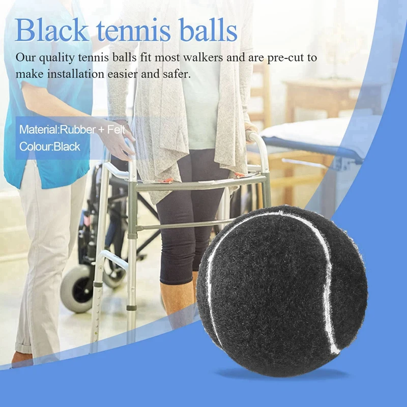 16 PCS Precut Walker Tennis Ball For Furniture Legs And Floor Protection, Heavy Duty Long Lasting Felt Pad Covering