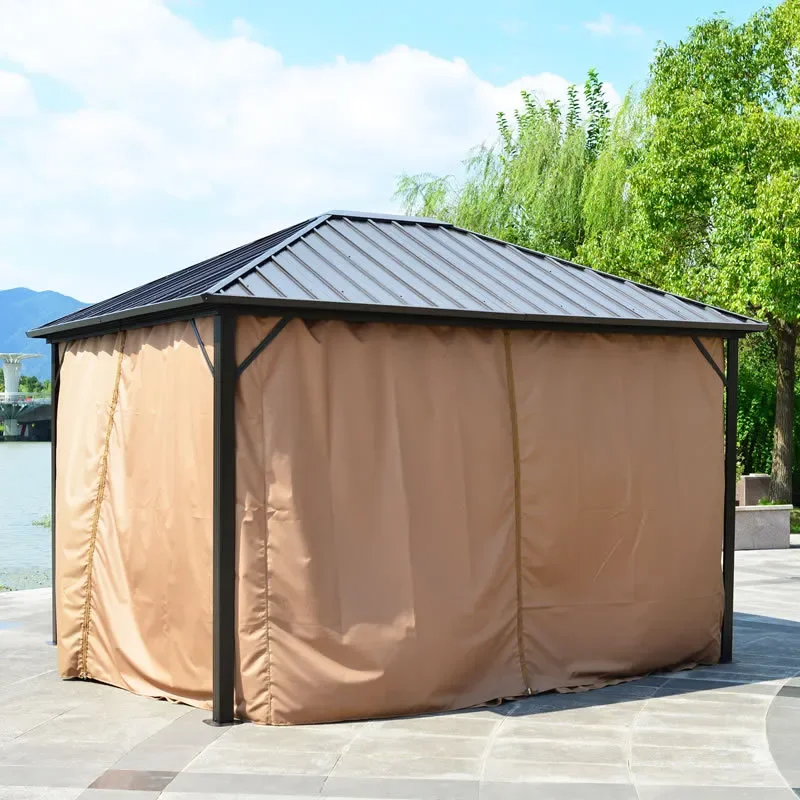 for Outdoor Leisure Rain Awning Sun Shed Villa Courtyard Garden Aluminum Pavilion Outdoor Terrace Pavilion