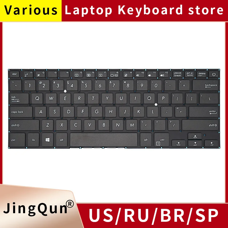 New Original US Russian Laptop Keyboard For ASUS ZenBook S4000V S4200U S4100V S4200UA/UQ X411U X411UQ X411SC X411UV X411UA/UN/UF