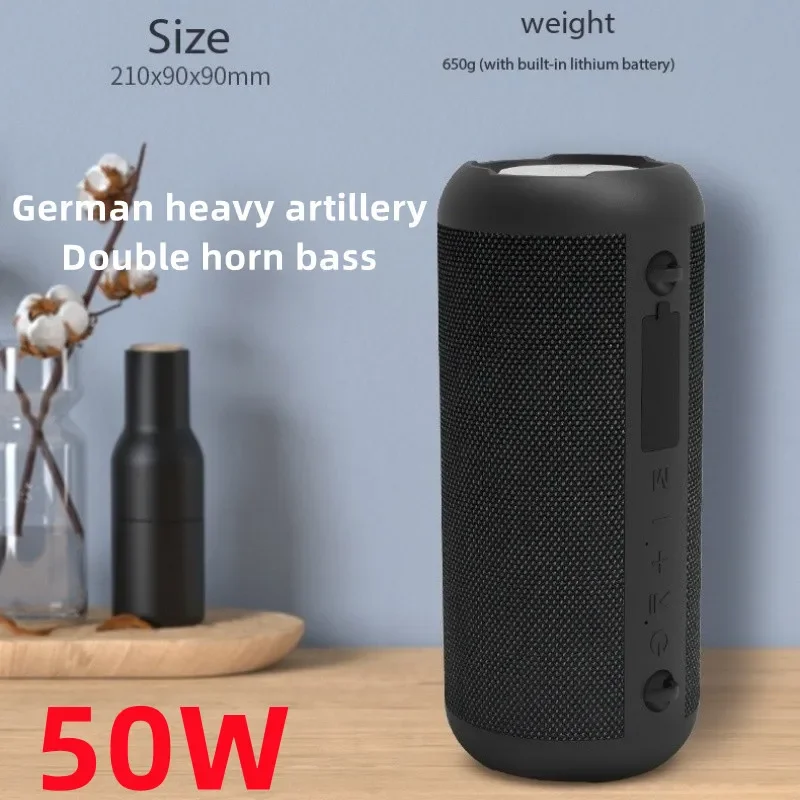 50W Sound Box Portable Outdoor Stereo Sound Quality Bass Wireless Light High-power Music Player Caixa De Som Bluetooth Speaker