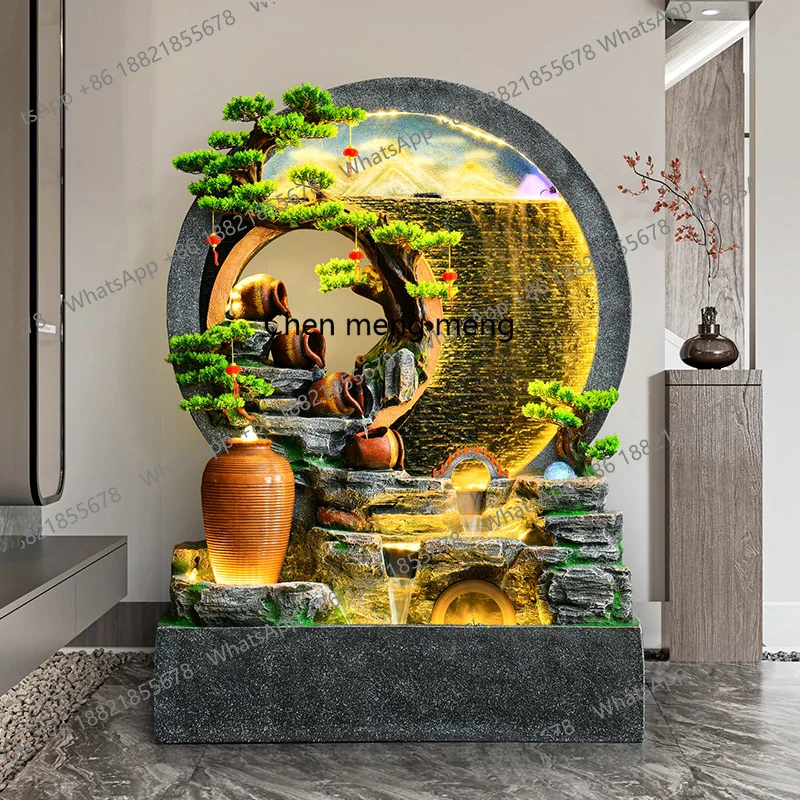 ستارة مائية جدار غرفة المعيشة تشغيل شاشة مائية تقسيم نافورة الجنينة المناظر الطبيعية فناء داخلي، زخرفة #2