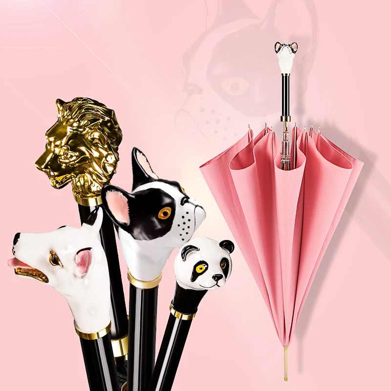 

Animal Head Umbrella Female Sun Protection and Sunshade Umbrella Creative Fresh Folding Sun Umbrella for Both Rain and Clear Use