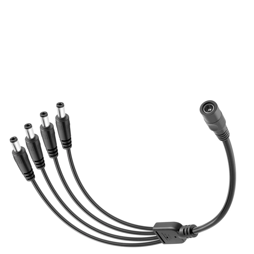 Cable splitter DC duplicator 4 outputs CCTV camera security 12V - 2.1mm x 5.5mm