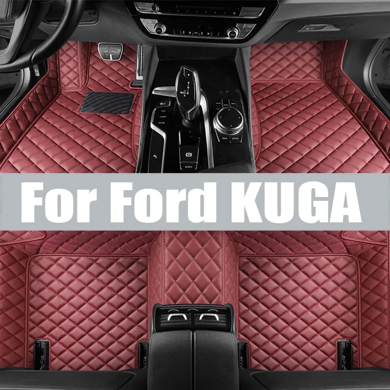 Custom TPE Car Floor Mats For Ford KUGA 2013 2014 2015 2016 2017 2018 2019 2020 Waterproof Auto trunk mat Interior Carpet