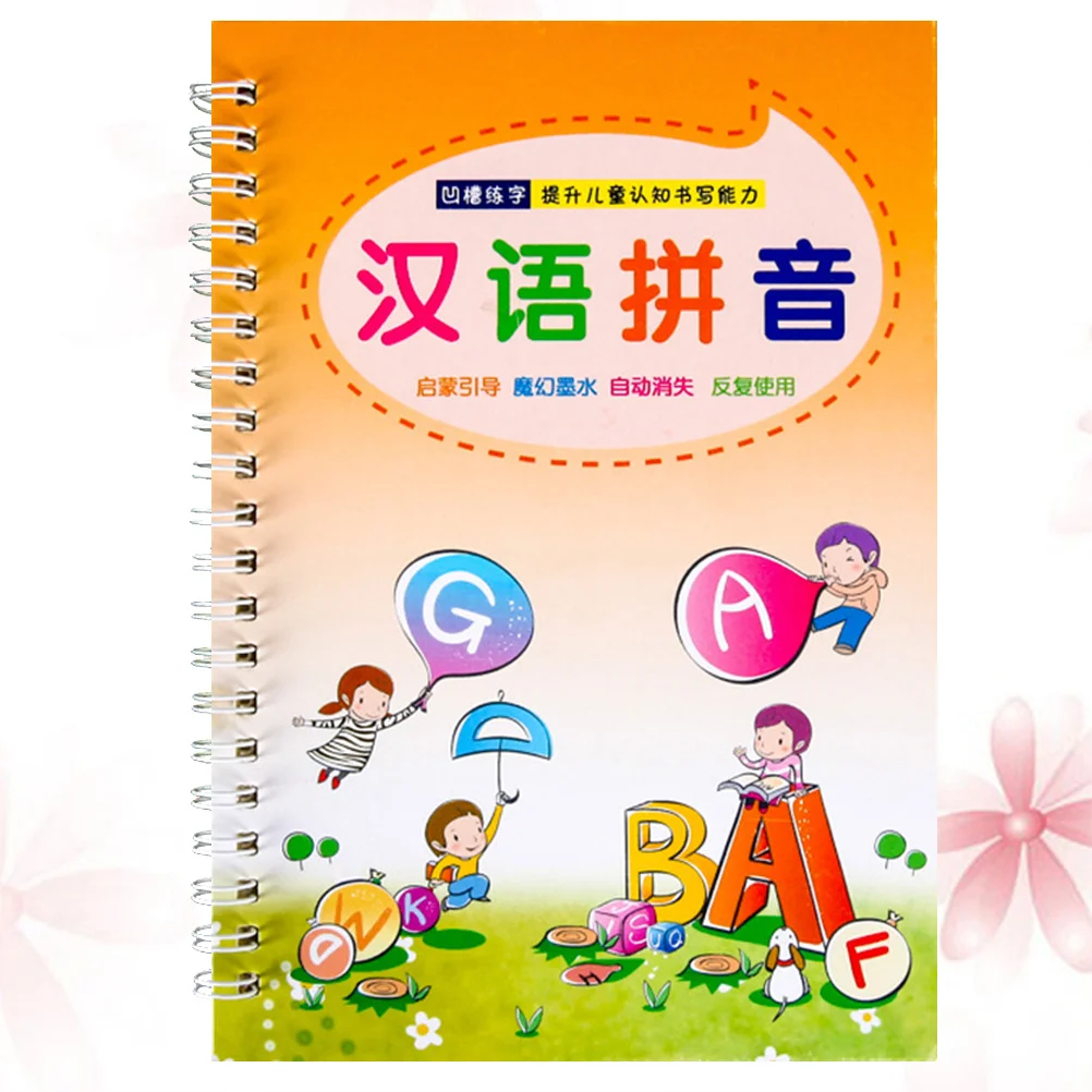 Writing Practice Book Groove Copybook Orange Multi-Style Calligraphy Preschool Learning Chinese English Letters Smooth