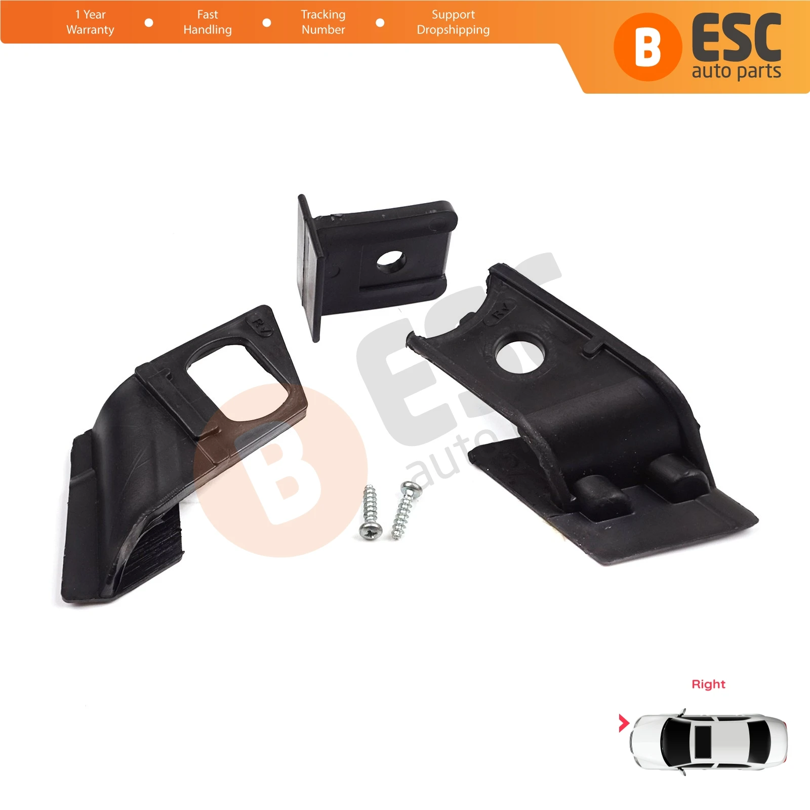 

EHL40 Car Headlight Housing Repair Mount Holder Bracket Tab Clips Kit Right Side for BMW 3 Series E90 E91 E92 E93 63116942726