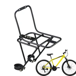 Bike Front Rack Bicycle Handlebar Rack Aluminum Alloy Bike Luggage Rack Stand Cargo Luggage Picnic Carrier for Road Bicycle