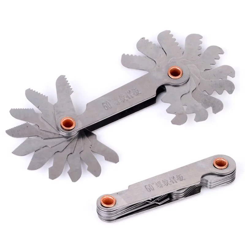 Thread Pitch Cutting Gauge Blade Tool 55 And 60 Degree Inch Metric Screw Thread Pitch Gauge Blade Thread Meter Measuring Tool