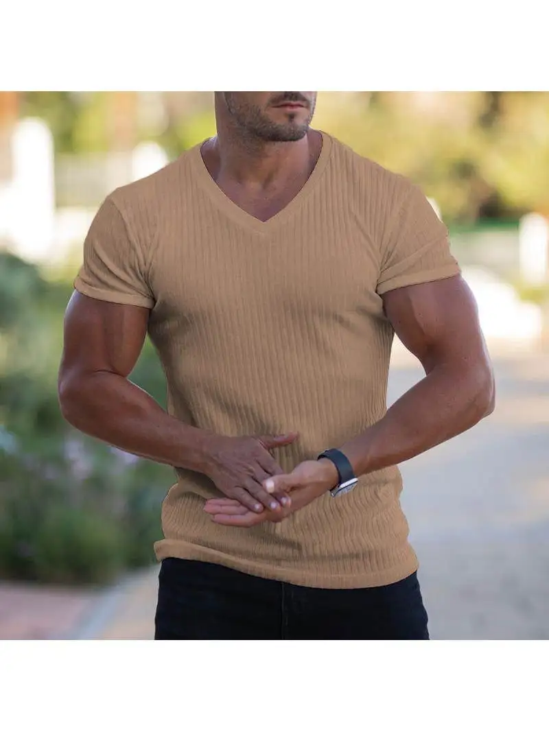 

Летняя мужская футболка Ice Sensation Color V-Ne ort Sve свободного кроя молодежная защита от солнца из полиэфирного волокна