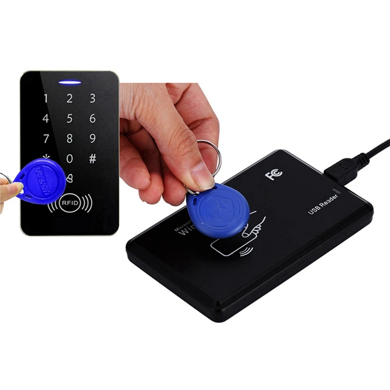 EM4100 Read Only EM4100 125Khz Card Proximity Token Keyfobs Red Plastic ID Card Keychain Proximity Card 5Pcs