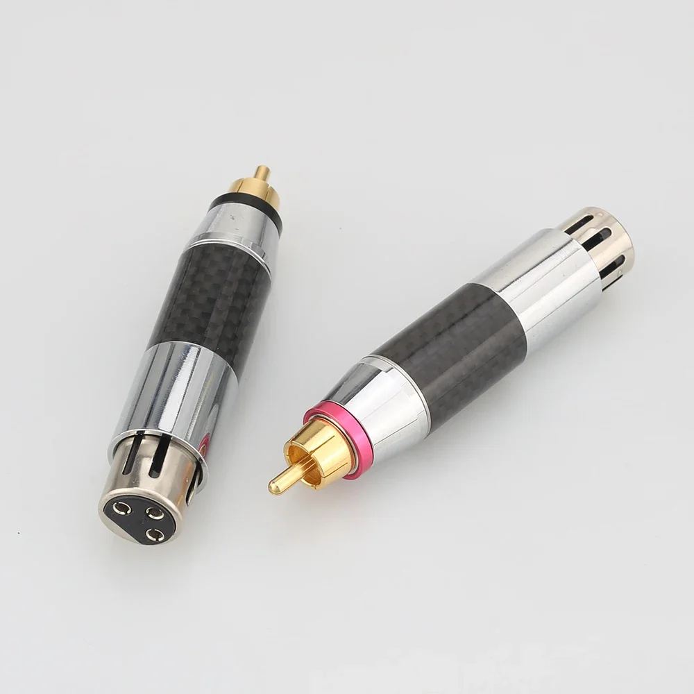 Audiocrast adaptor XLR ke RCA berlapis Rhodium adaptor RCA jantan ke XLR adaptor betina jantan XLR ke RCA adaptor colok betina