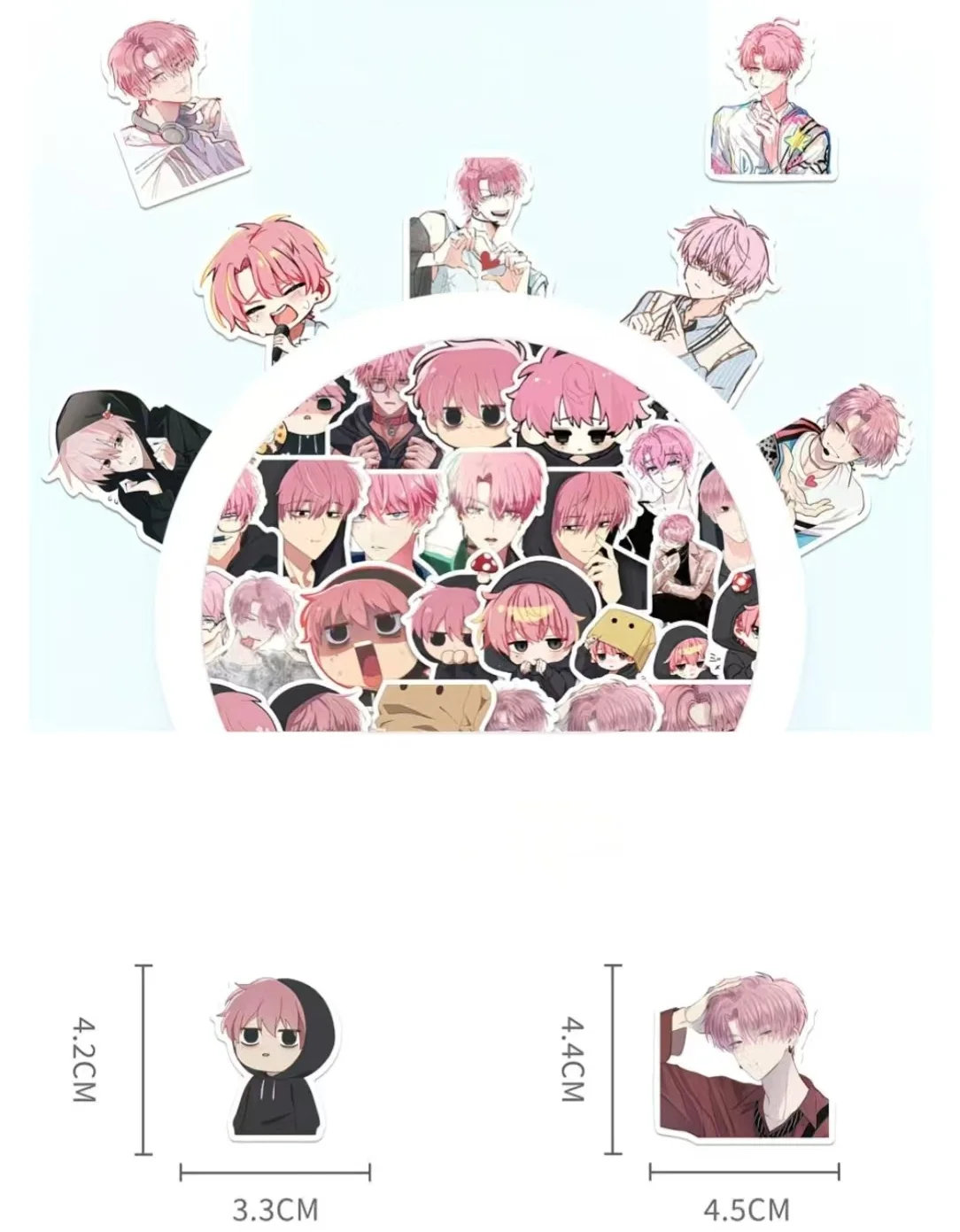 54Pcs/60pcs Anime Tamon's B-Side Fukuhara Tamon Waterproof Graffiti Stickers Phone Luggage DIY Decals Cartoon Cosplay Toys Props image 5