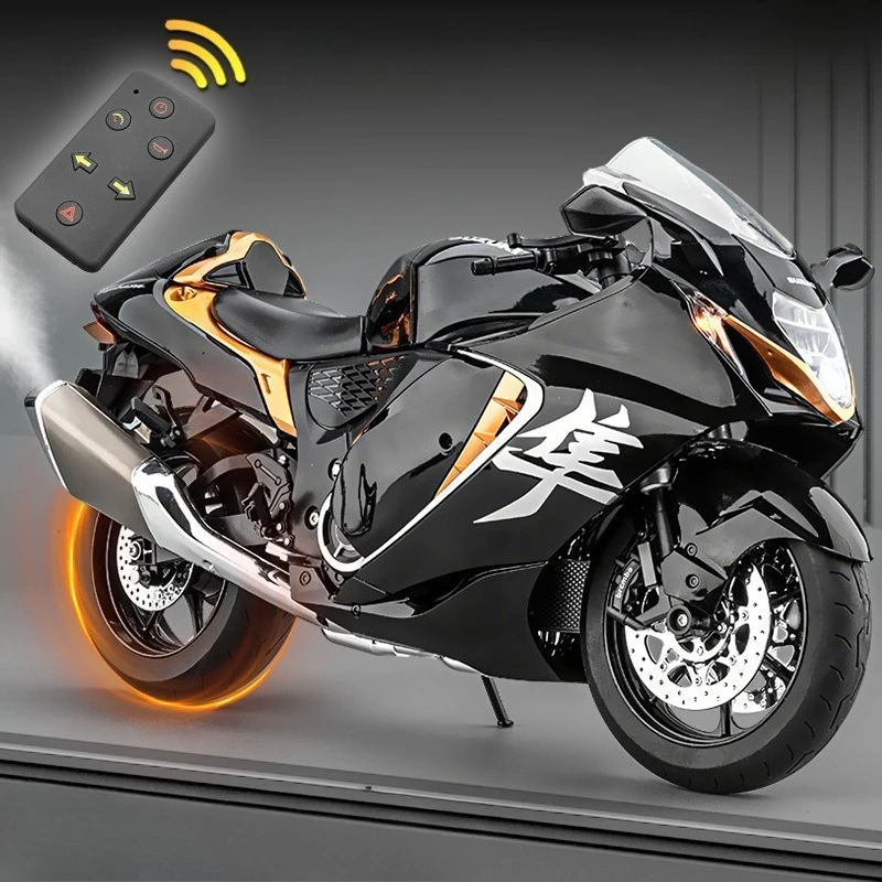 

Officially Licensed 1:6 Suzuki Hayabusa Remote Control Alloy Motorcycle Model Spray Diecast Motorbike Toy Collection Ornament
