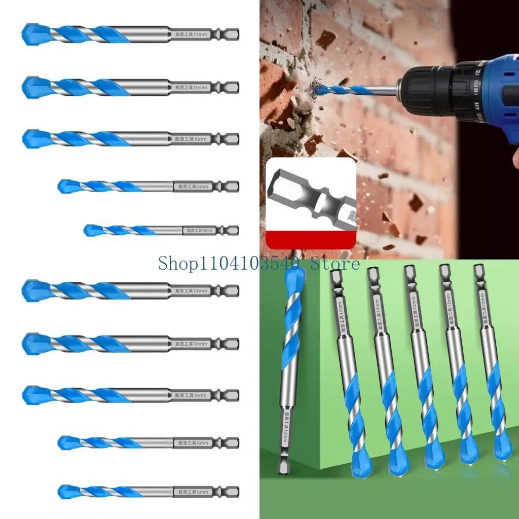 

02DC Multifunctional Hexagonal Shank Eccentric Drill Carbide Drill Bit Steel Four-Edged Hole Opener