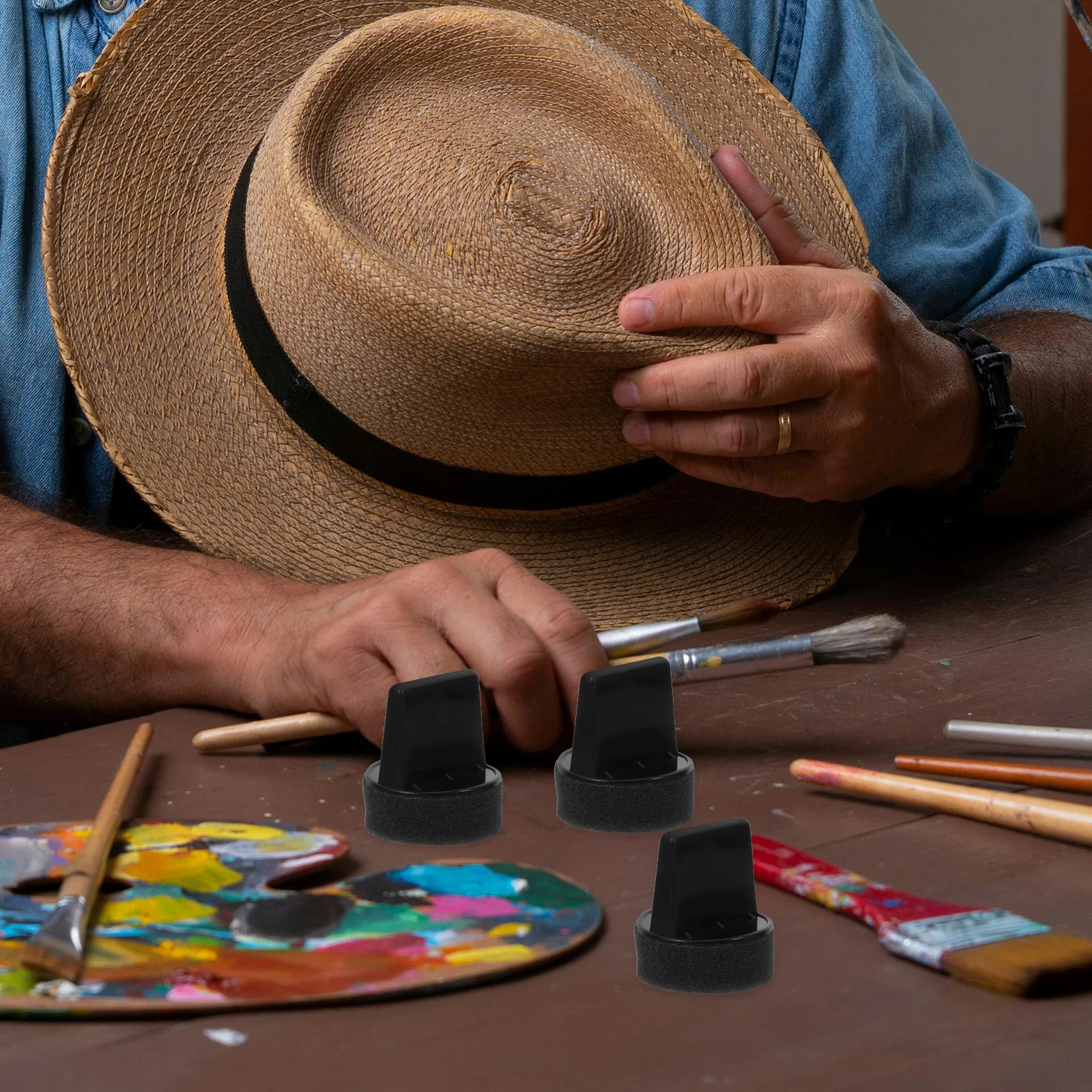 

8Pcs Multipurpose Painting Sponges Reusable Handheld Sponge Applicator for Art Projects Furniture Care and DIY Crafts