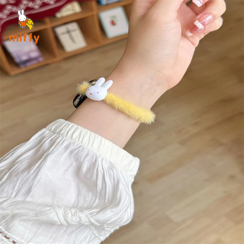 Cute Miffy Watch Band Suitable for Iwatch Ultra 10 9 Multicolor Simplicity Plush Watch Strap Anime Accessories Girl Perfect Gift