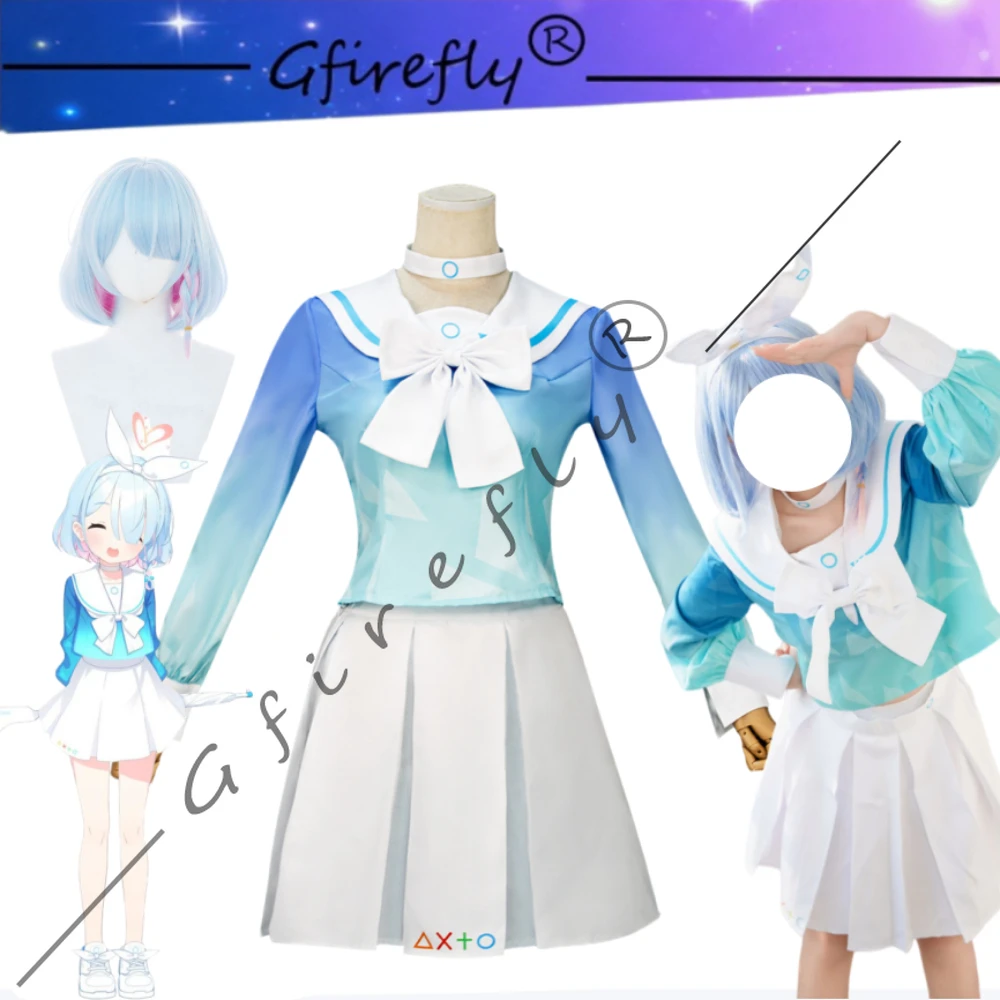 

Blue Archive Arona Cute Blue JK Sailor Uniform Dress Character Same Style Cosplay Costume Full Game Halloween Comic Con Outfit