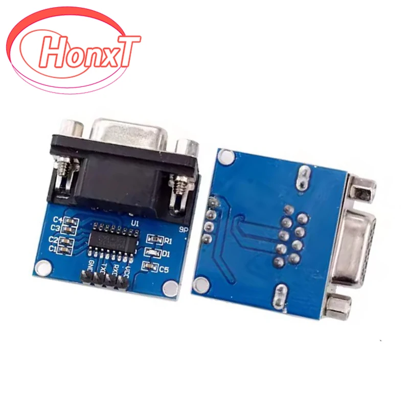 MAX3232 RS232 إلى TTL وحدة تحويل المنفذ التسلسلي DB9 موصل MAX232 لاردوينو