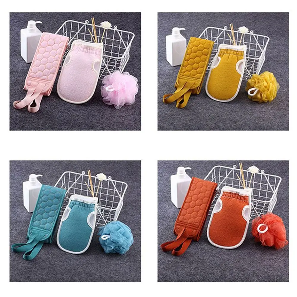 3 Stks/set Massager Badkamerbenodigdheden Voor Lichaamsreiniging Zachte Borstel Douchebal Body Scrubber Badhandschoenen