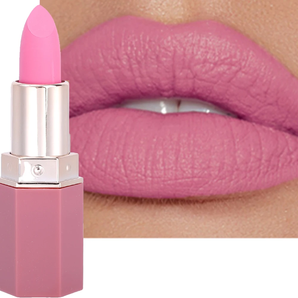 Lápices labiales de terciopelo desnudo, 6 colores, resistentes al agua, de larga duración, hidratante, no se decolora, lápiz labial mate Sexy, brillo de labios, maquillaje para mujer