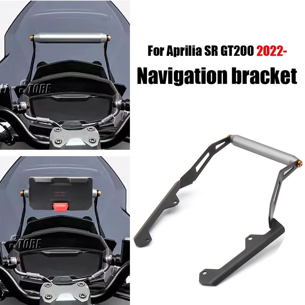 

Motorcycle Front Phone Stand Holder Phone GPS Mount Navigation Bracket 12mm/22mm For APRILIA SR GT200 GT 200 sr gt200 2022 2023